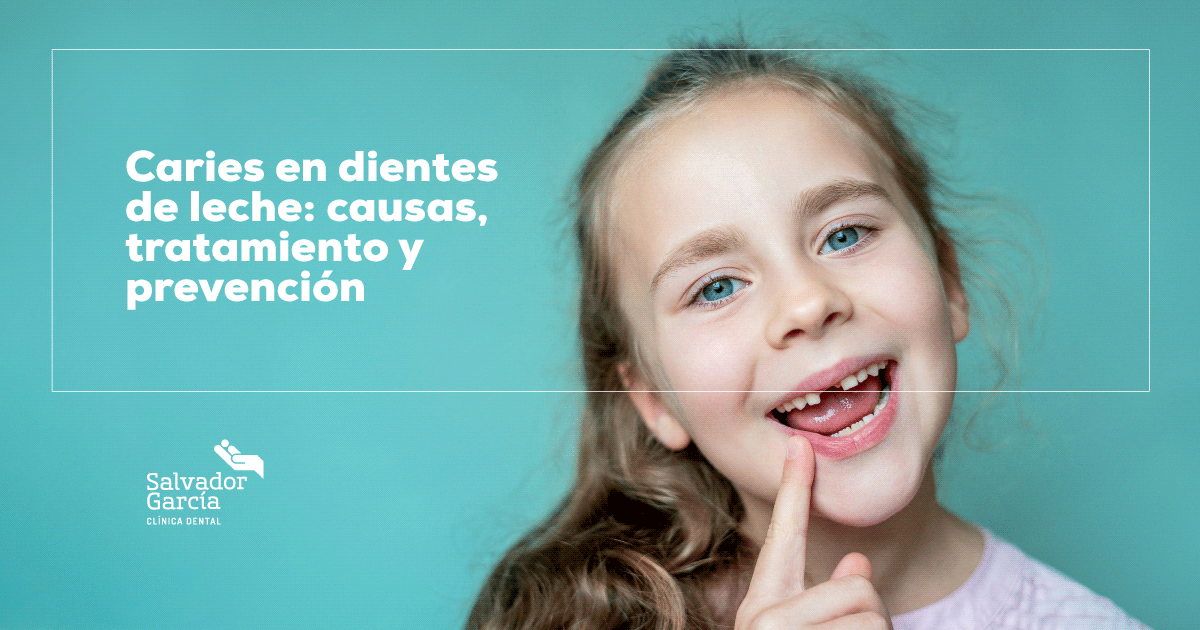 niña con caries en diente de leche